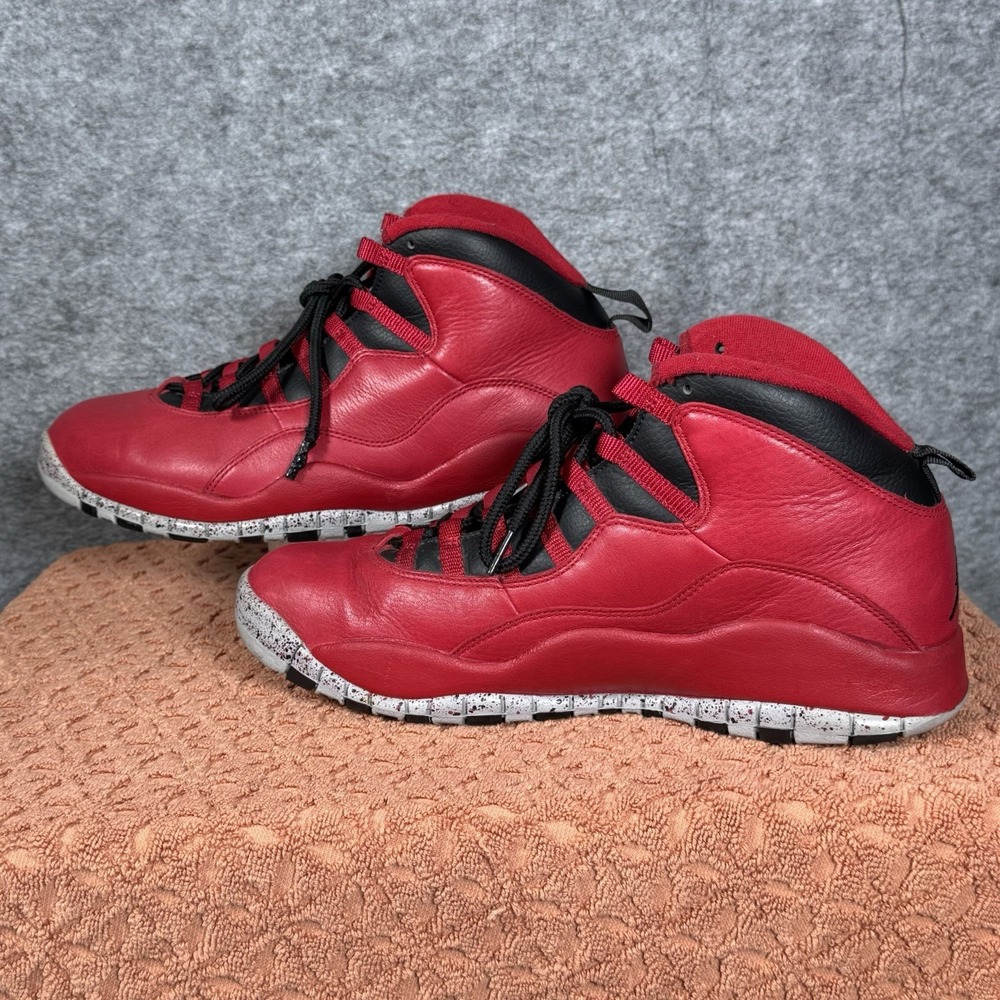 Nike Jordan 10 Retro Bulls Over Broadway Mens 10 Red Black Leather - Picture 4 of 13